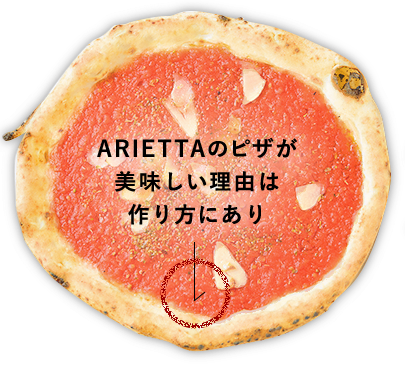 ARIETTAのピザ
